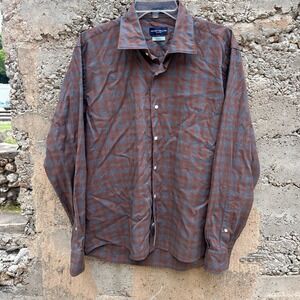 Peter Millar Cotton Flex Finish Flannel Button Down Shirt Rust NWT $248 Size L
